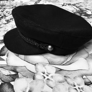Black Flat newsboy Cap